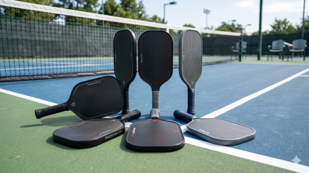 Comparison of control-oriented pickleball paddles