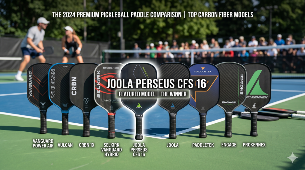 JOOLA Perseus Pro IV compared with other premium pickleball paddles