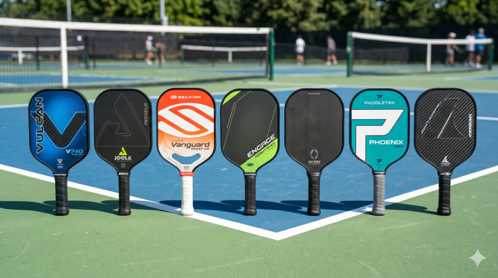 Different pickleball paddles compared for beginner players